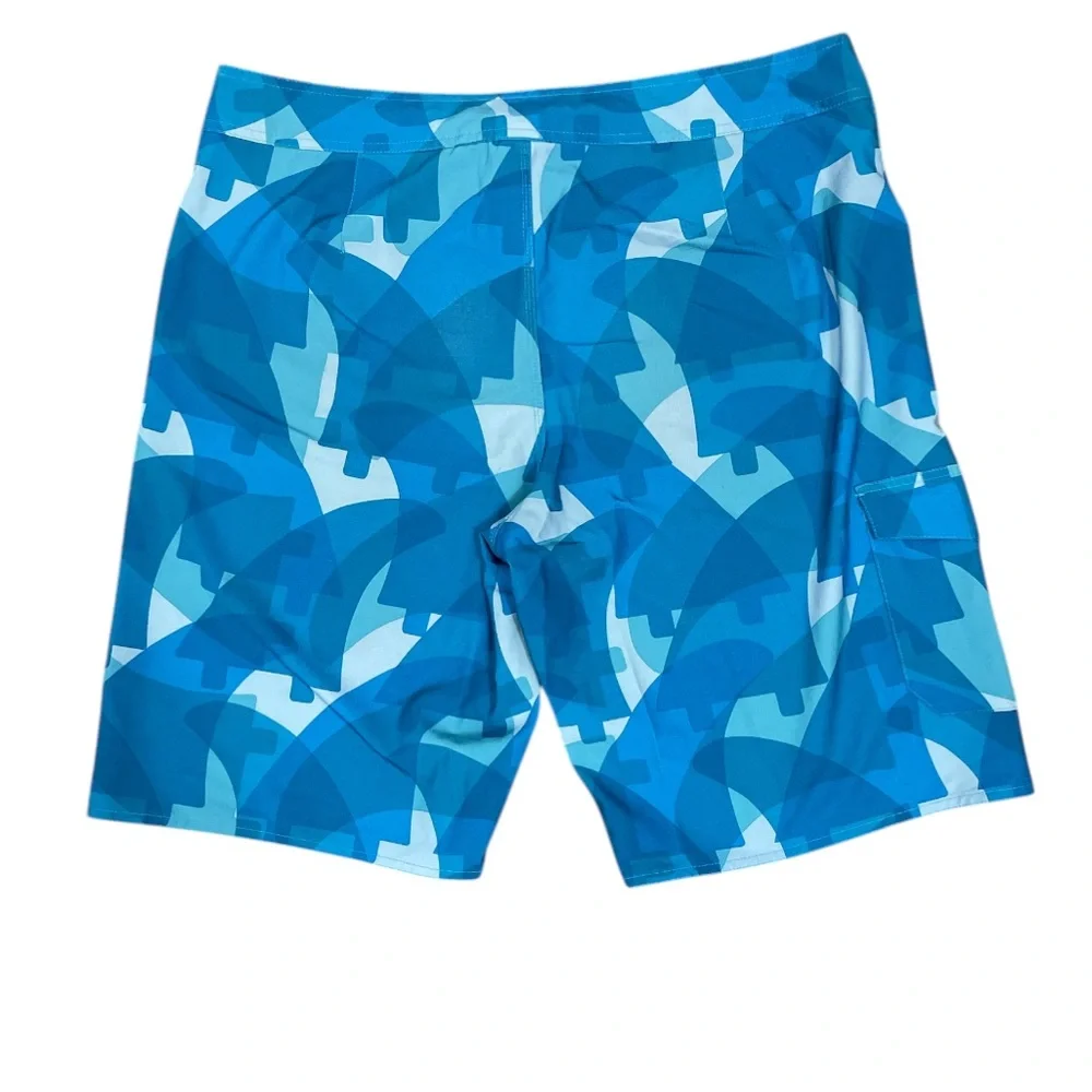 Hang Ten Board Shorts Unlined Swimming Trunks Cargo Pocket Men's Size 36